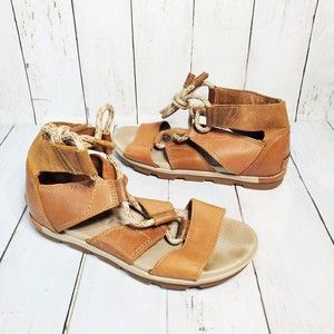 Sorel Torpeda Lace II  Brown Lace Up Gladiator Sandals Women's Size 8